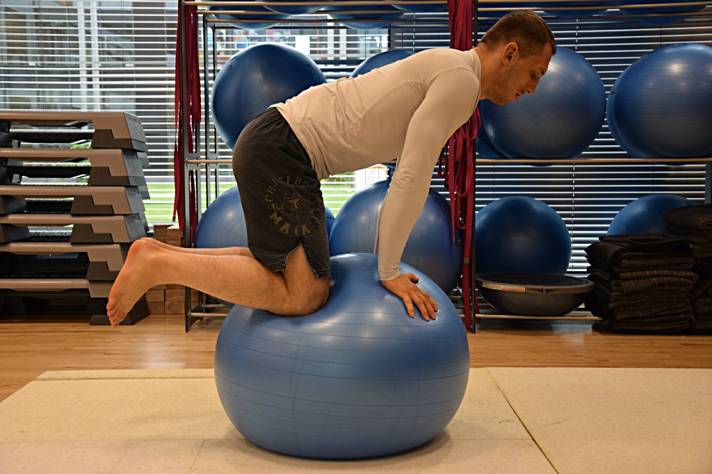 core exercises - ball stand
